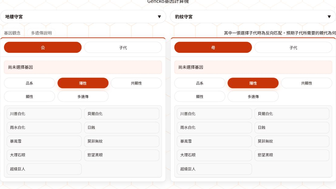 Gencko 基因計算機頁面畫面